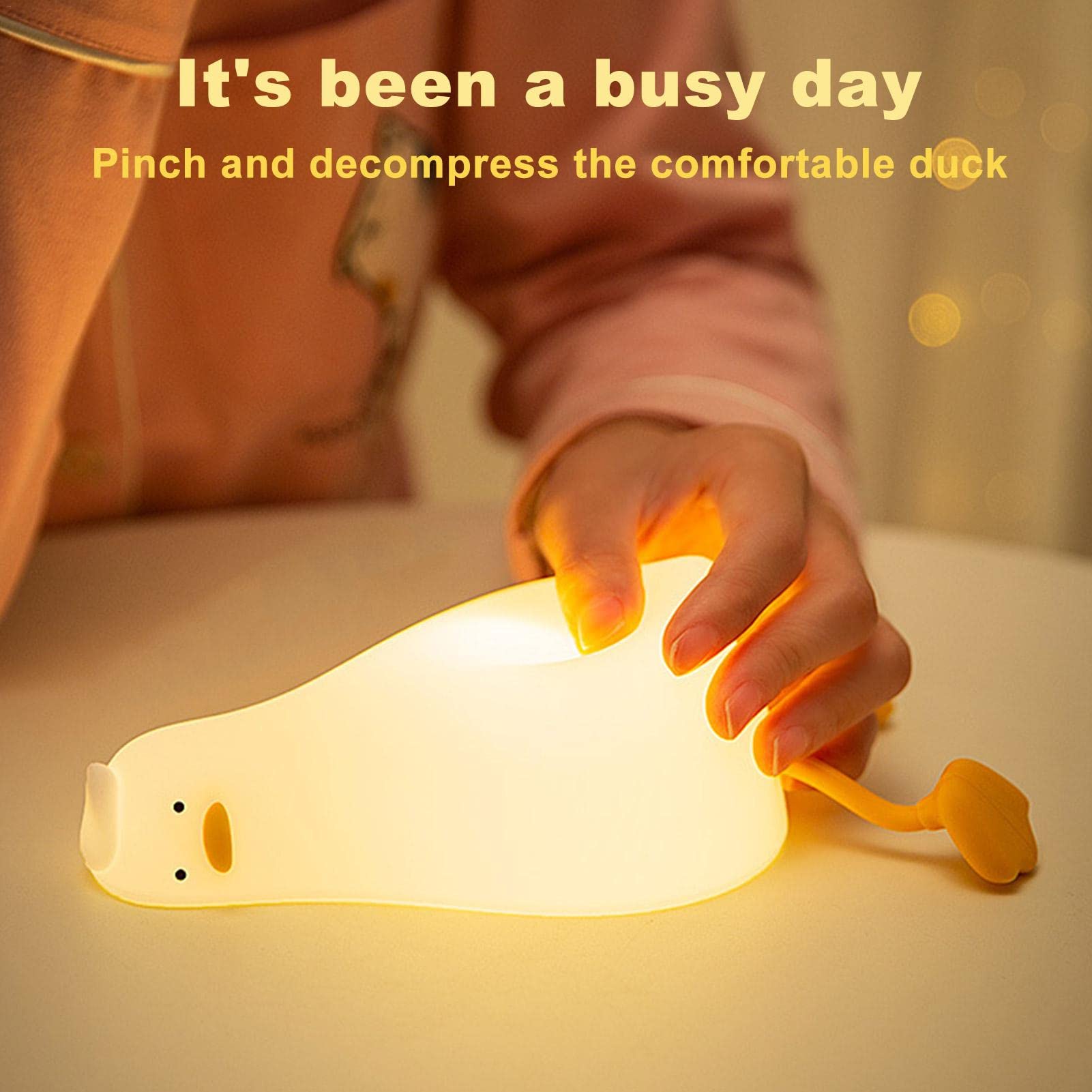 Luce Notturna, Lampada da Notte in Silicone Ricarica USB Touch Night Light Lampada da Notte a