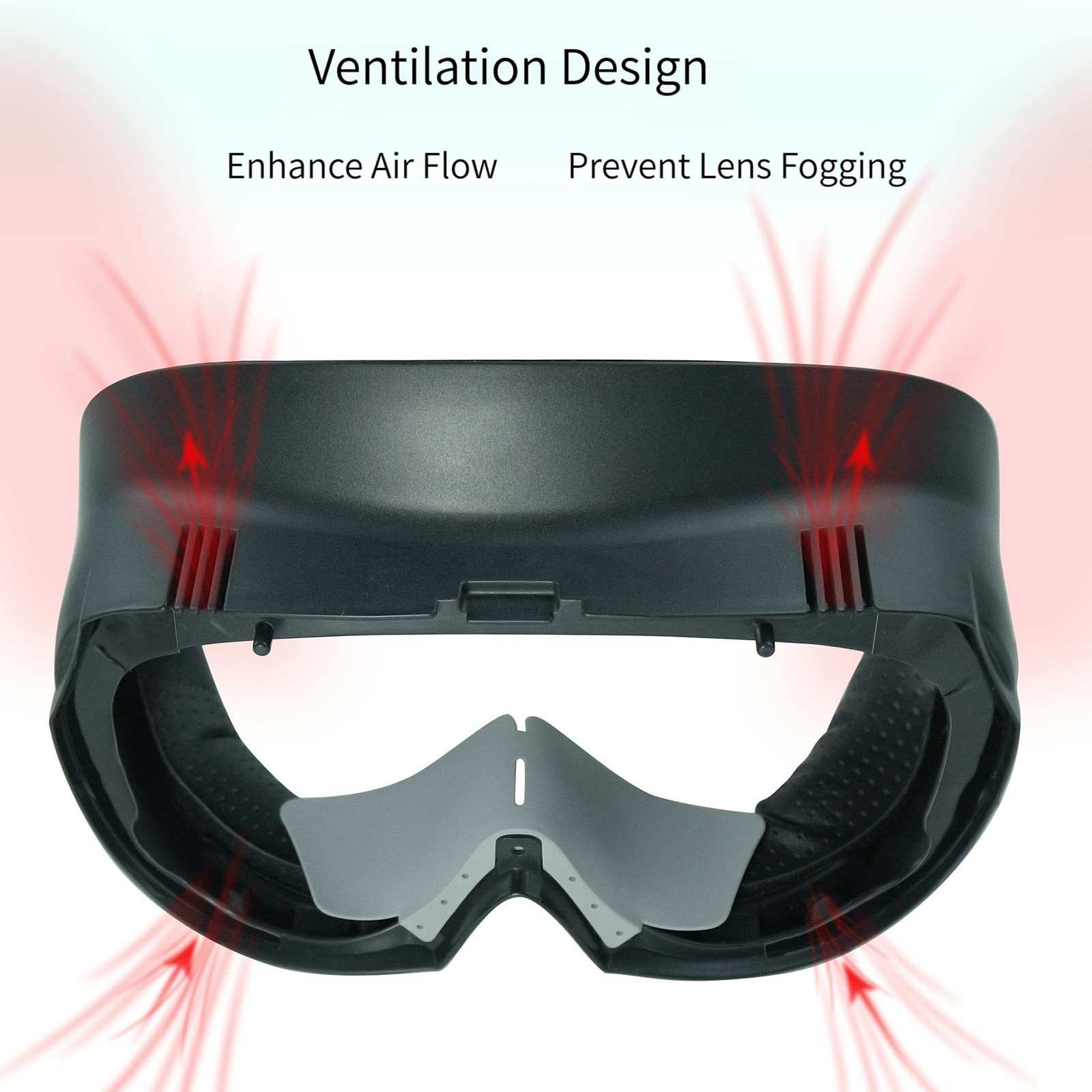 Masque facial en polyuréthane respirant pour casque de réalité virtuelle, support d'interface faciale, coussin de protection, cache-objectif, capuchons à bascule pour PICO4 Kit d'accessoires