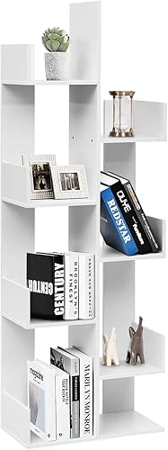 Tangkula Estantería de 8 estantes, estantería de árbol con 8 estantes para libros, divisores de habitación independientes, 57 x 20 x 10 pulgadas,