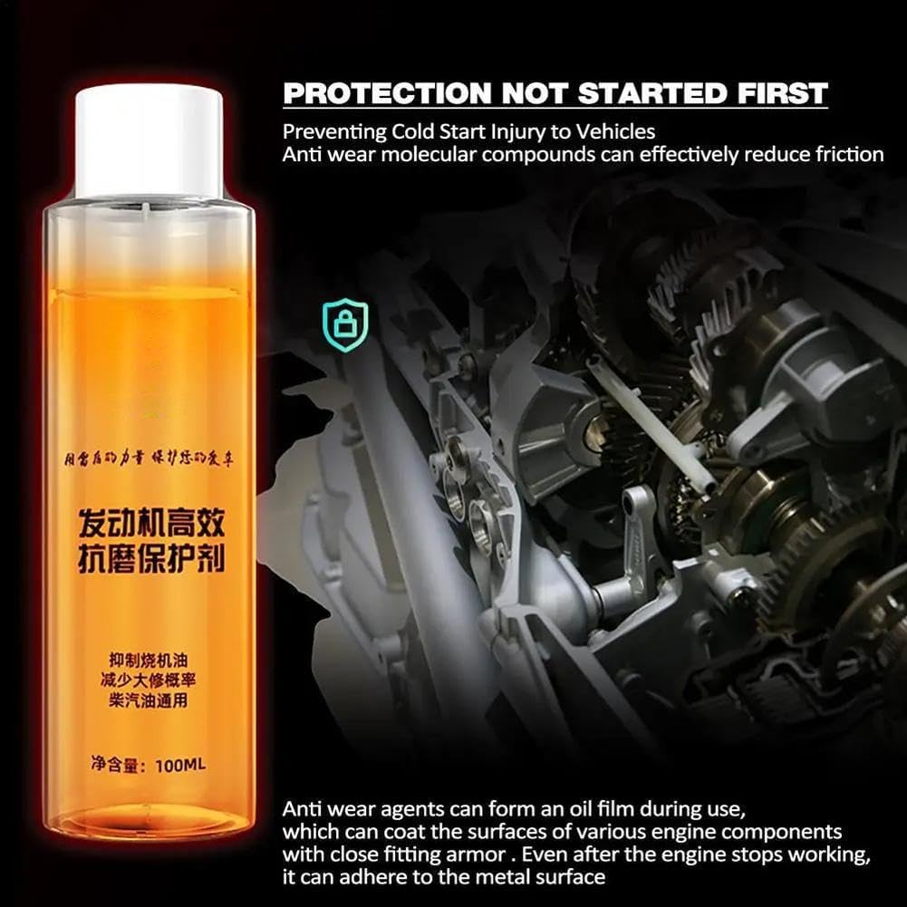 Protecteur Anti-Usure Moteur très Efficace, Protecteur Anti-Usure pour Moteurs, économe en Carburant, réduction du Bruit, réduction des Vibrations, Traitement de Combustion Puissant