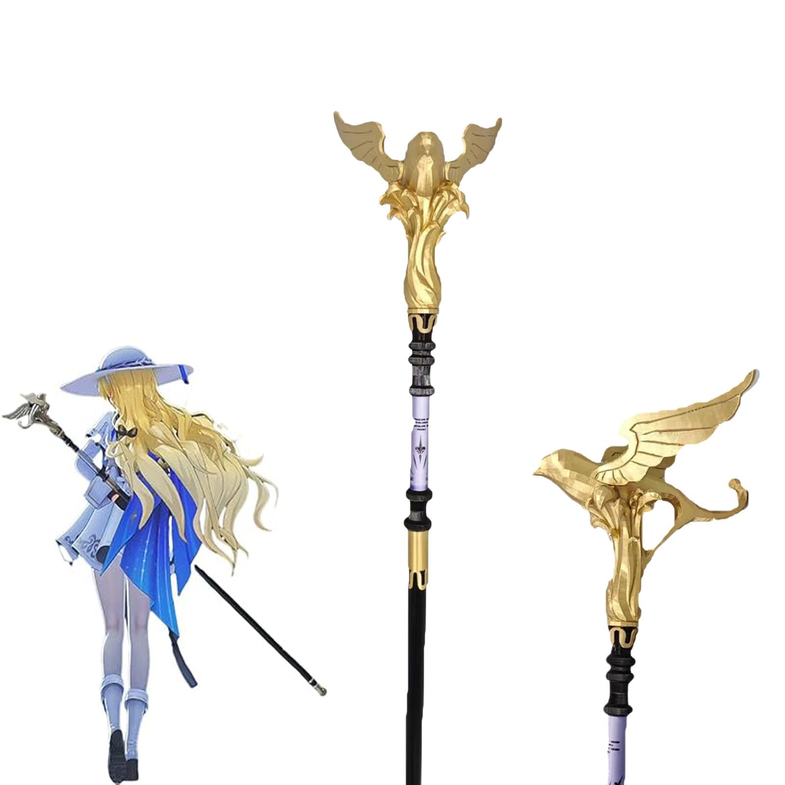 Amazon.co.jp: 鳴潮 フィービー コスプレ道具 武器 法杖 杖 160cm 分解 Amazon.co.jp: 鳴潮 フィービー コスプレ道具 武器 法杖 杖 160cm 分解