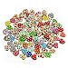 100pcs Multicolored Heart Shaped 2 Holes Wood Sewing Buttons