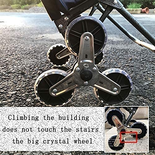 Einkaufstrolley Multifunktions-Einkaufswagen Faltbarer Trolley Langlebiger Lebensmittel-Allzweckwagen Treppen… – Bild 5