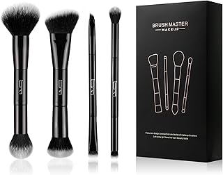 4 brochas de maquillaje de doble extremo, bas...