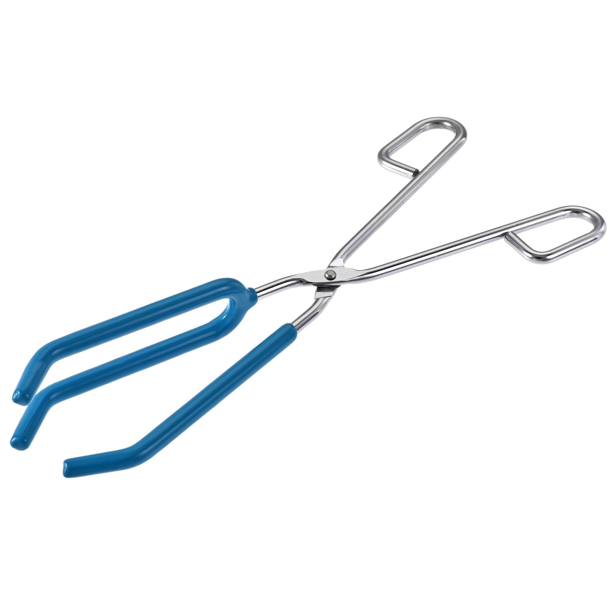 sourcing map Pinces à Bécher Laboratoire 3 Broches Acier Inoxydable 11.81-pouce Ouvre Jusqu'à 215mm Bleu Profond