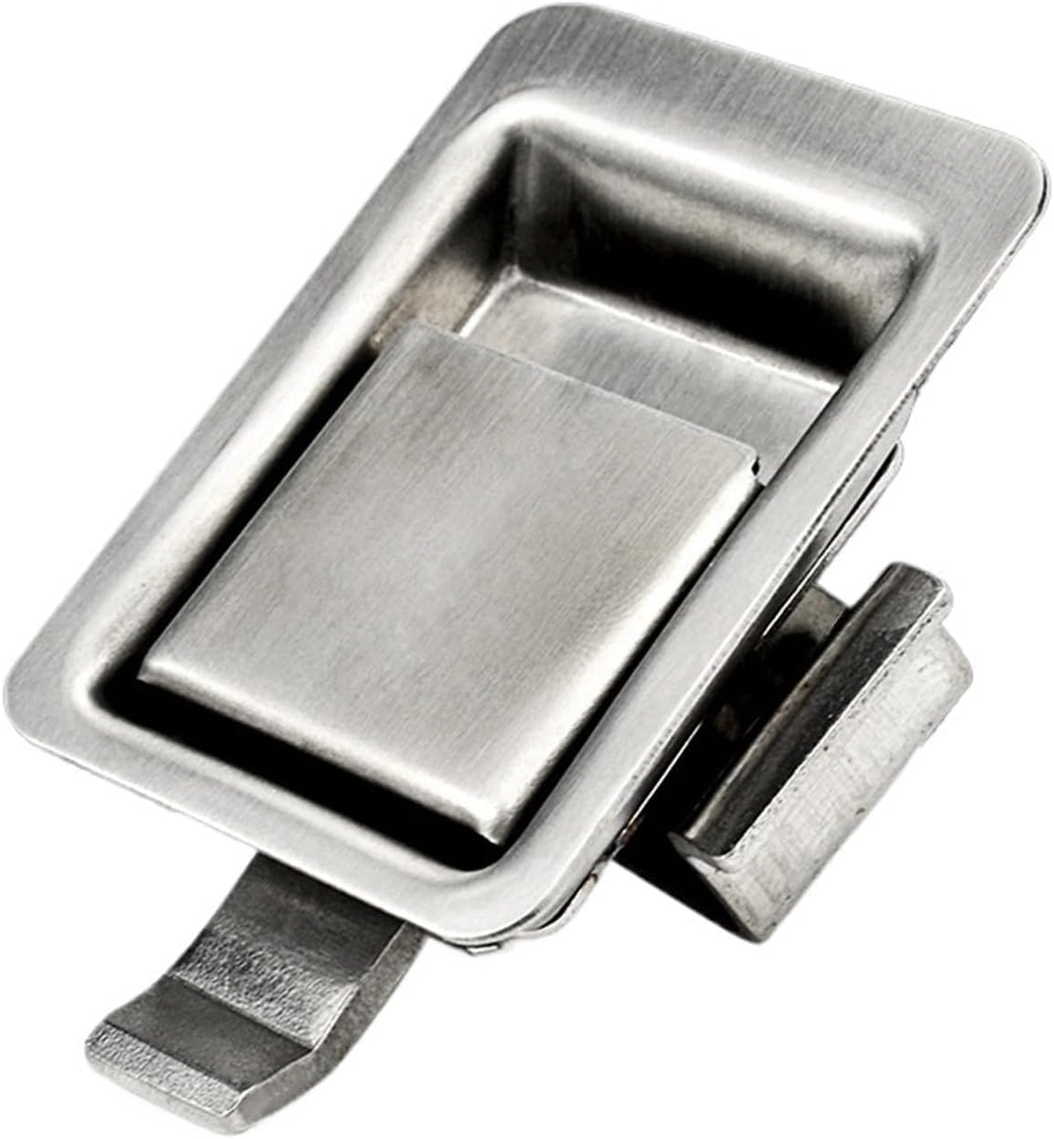 Lock Buckle Lever Lock Camping Trailer Towing Small Panel Door Lock Rv Car Travel Trailer Safety Lock Vehicle Lock 1Pcs(Curved Tongue)