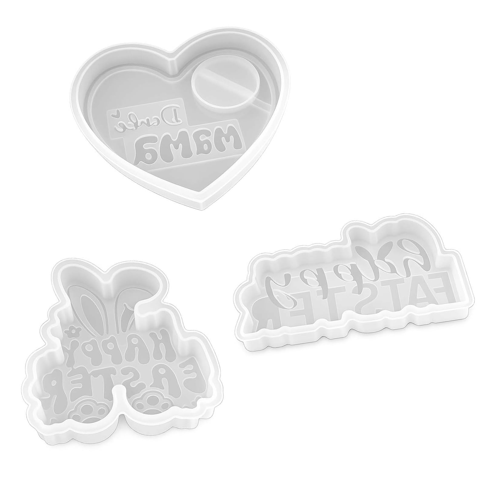 Yigzycn D Theme Silicone Molds Multipurpose Silicone Molds For Making Gypsum Ornament Holiday Ecoration Epoxy Resin Easter Ecoration Cast