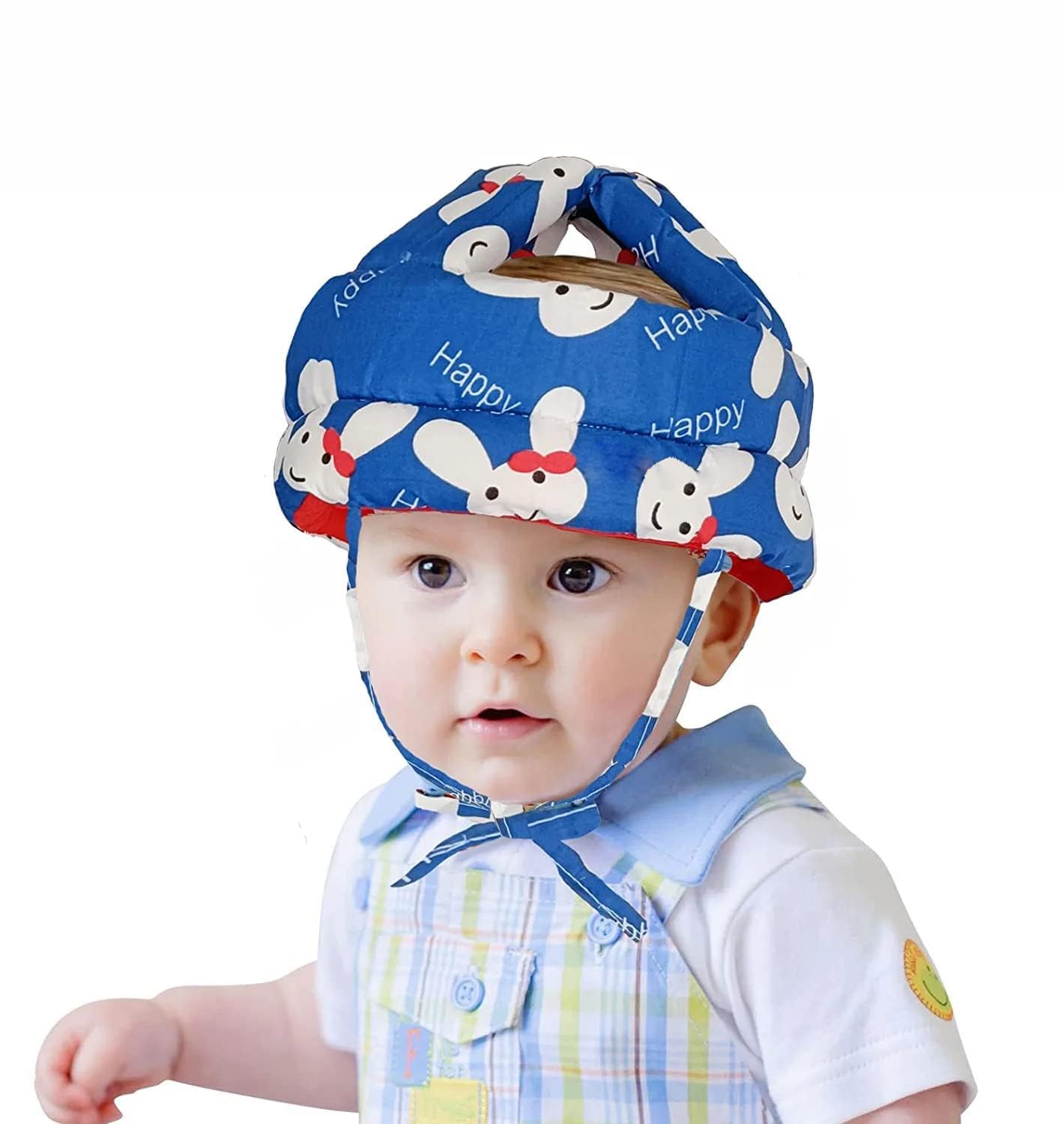 Baby Helmet No Bump Safety Head Cushion Bumper Bonnet Adjustable Protective Cap Child Safety Headguard for Running Walking Crawling Safety Helmet (HPPY-Blue)-image-29