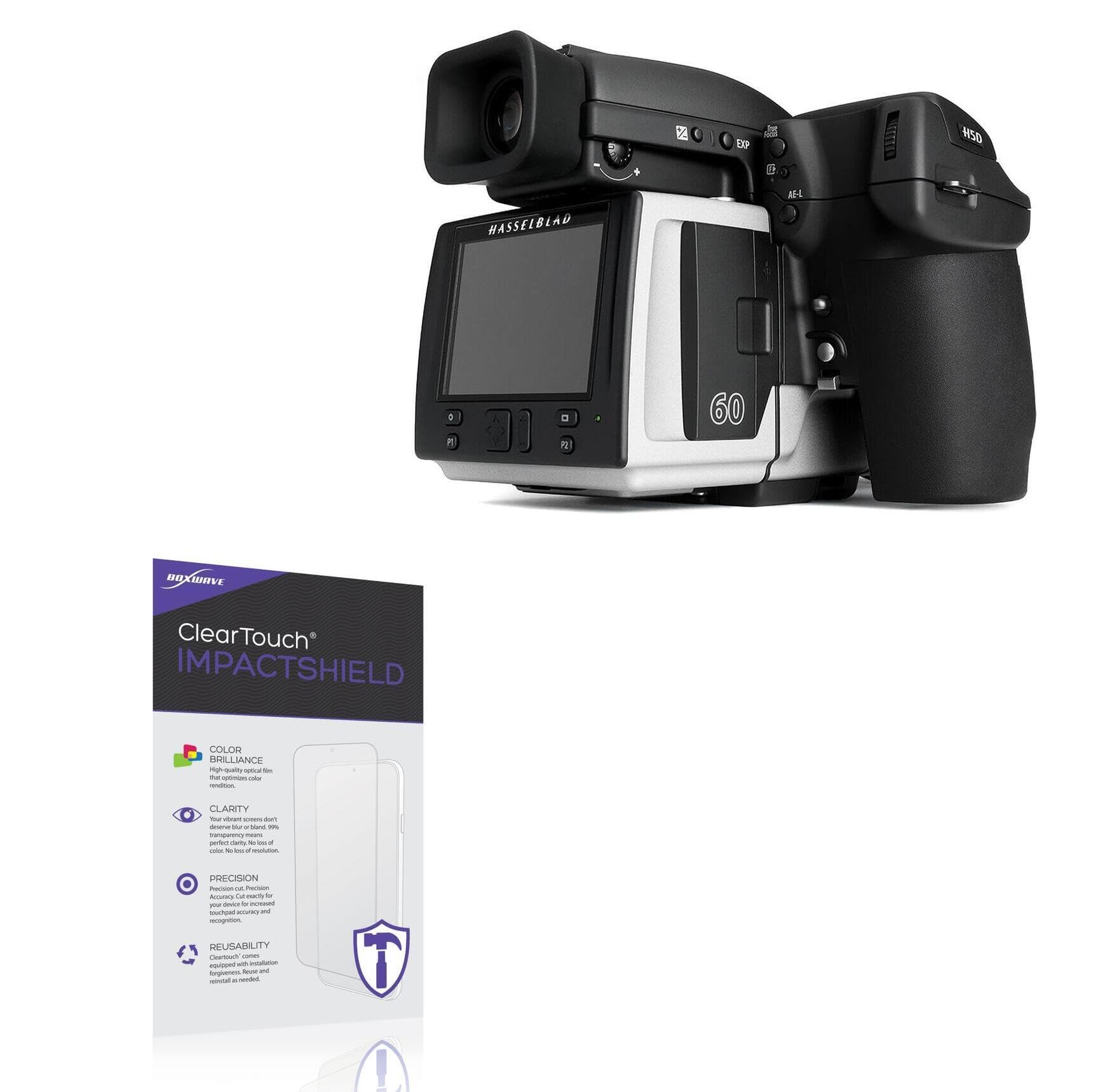 BoxWave Screen Protector Compatible With Hasselblad H5D-60 - ClearTouch ImpactShield (2-Pack), Impenetrable Screen Protector Flexible Film