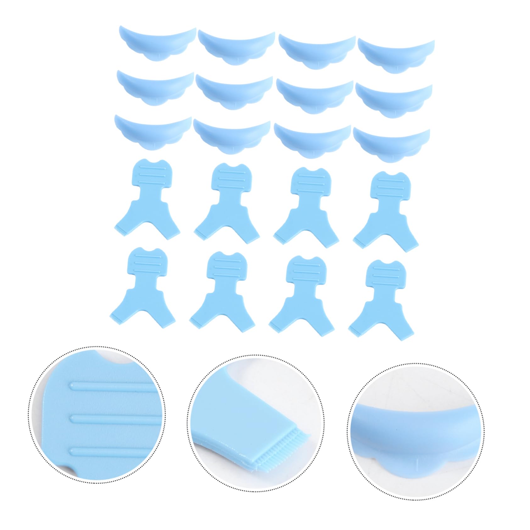 minkissy 20pares Almohadillas Para Rizar Pestañas Cepillos Para Uso Profesional Para Formas De Ojos Duraderas y Reutilizables Kit De Permanente De Pestañas