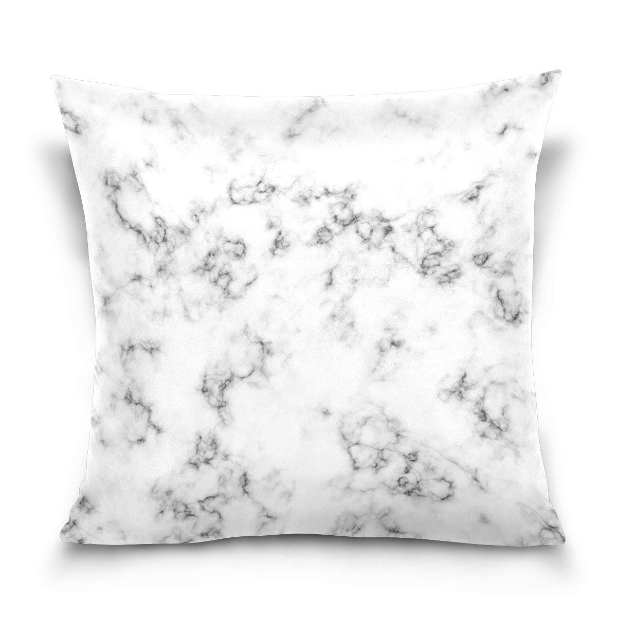 Linomo Black/White Throw Pillow Cover 18X18 Inch, Marble Decorative Pillow Cases Cushion Cover For Couch Sofa Bed Home