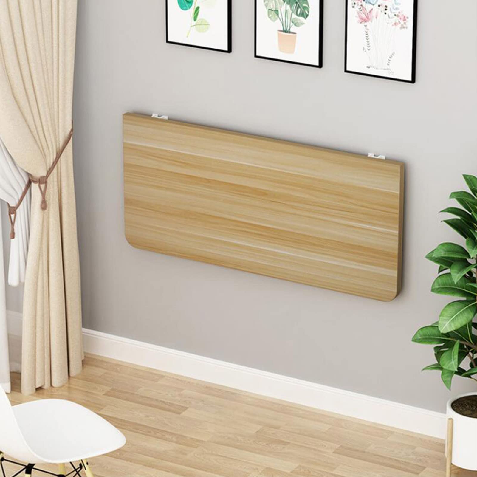 Generisch Wandtisch, Klapptisch zur Wandmontage mit Klapptisch, Kleiner Wandklapptisch für Büroküche, (30x90cm, 40x80cm, 50x100cm) Walnuss