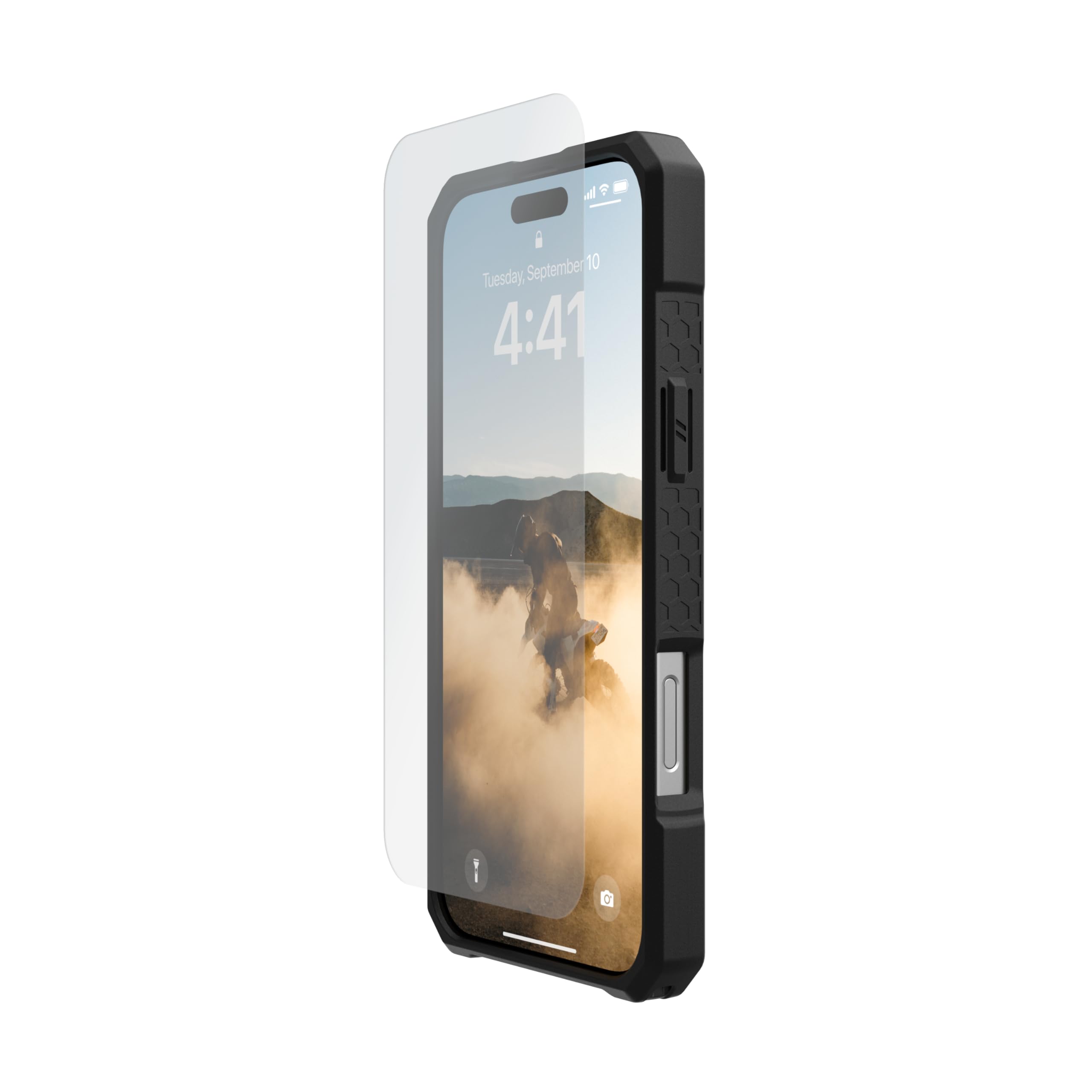 URBAN ARMOR GEAR UAG Designed for iPhone 16 Pro Max Screen Protector, Clear Glass Shield, Aluminum Glass, Anti-Reflective - Image 3