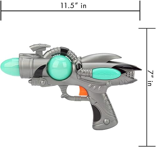 Miniatura 6 de Pistola espacio galáctico infinito Pistola de juguete para niños con luces giratorias y sonidos de tiros