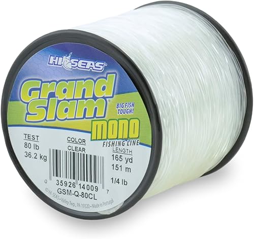 Miniatura 33 de HI-SEAS Línea de pesca de monofilamento Grand Slam - Fuerte y resistente a la abrasión en transparente, rosa, verde, azul humo, amarillo