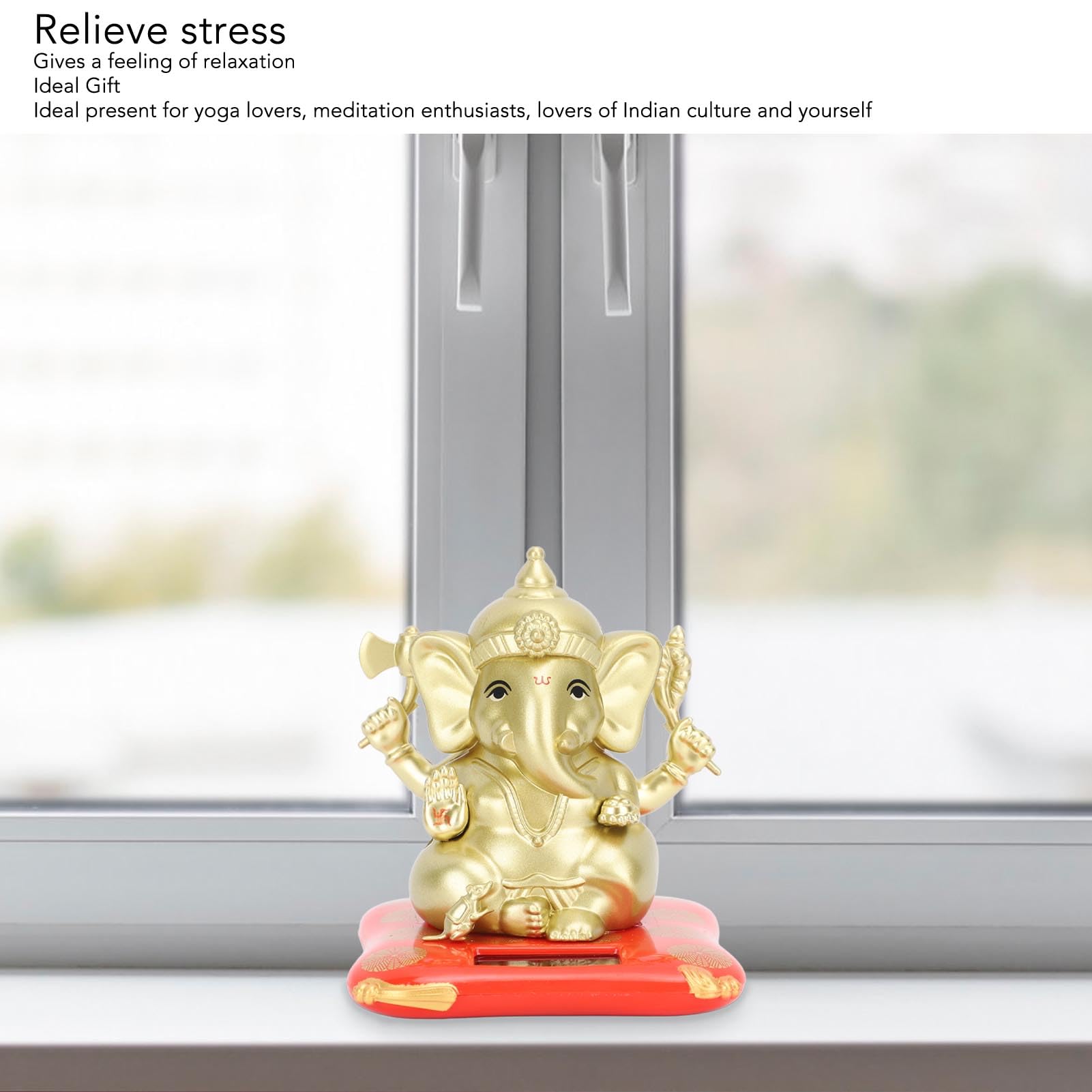 Solar Dancing Elephant Swinging Toy with Built in Solar Reception Panel for Car, Windowsill and More