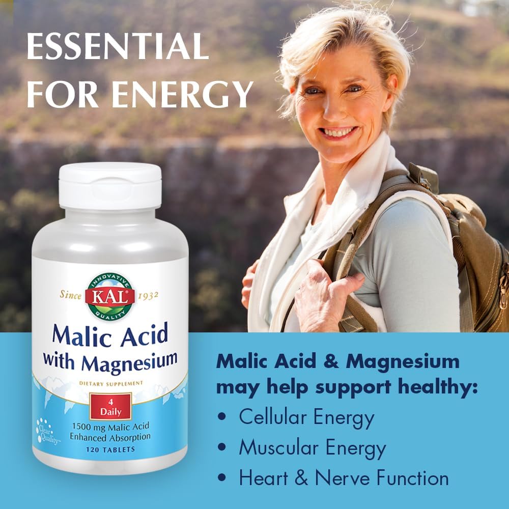 Kal Malic Acid with Magnesium Tablets, 120 Count image 3