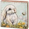 Primitives by Kathy White Bunny Home Decor Sign 450 x 450 x 1