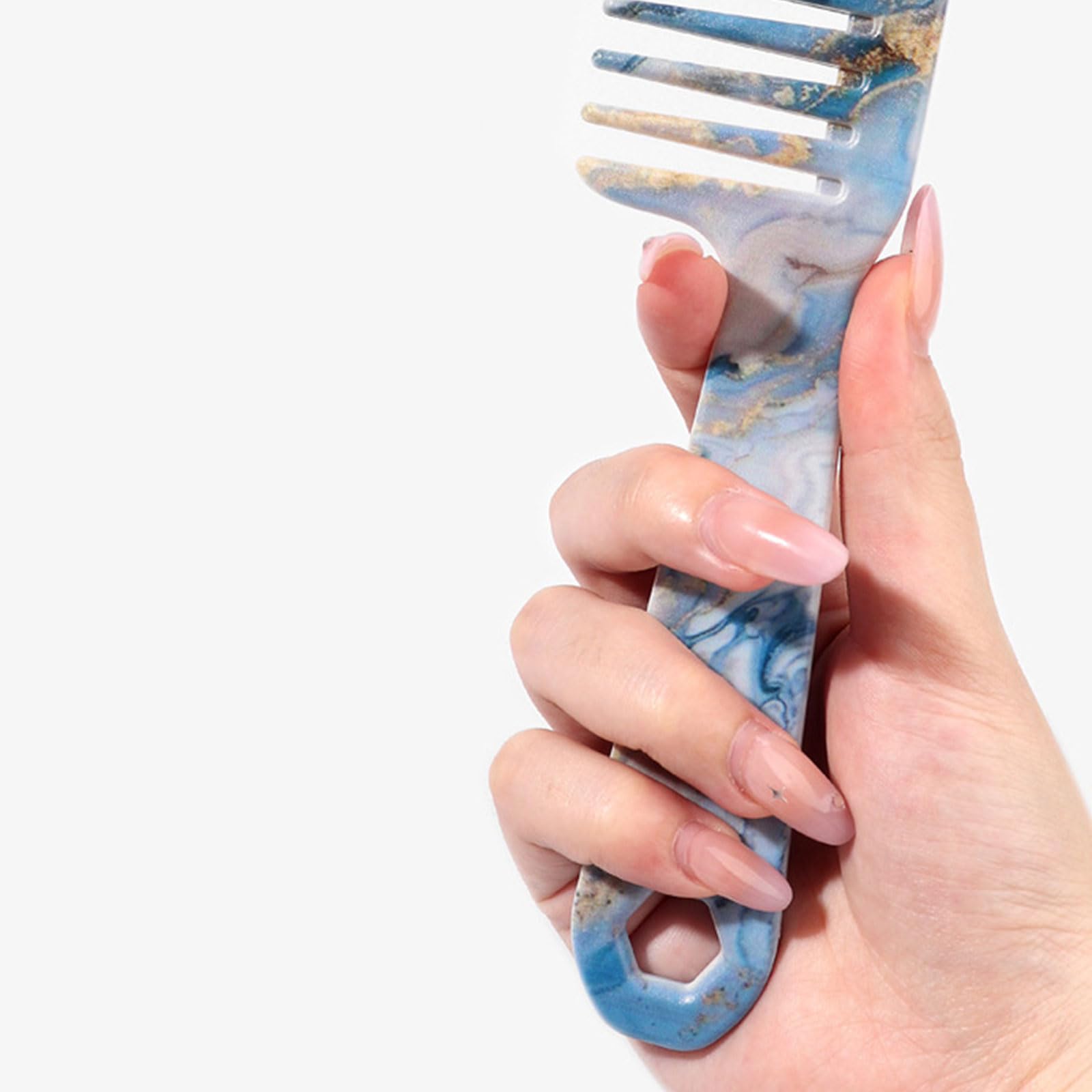 Peigne De Douche à Dents Larges - Accessoire Cheveux Pratique Pour Le Démêlage Sous L'eau - Neuf, Fabriqué En France