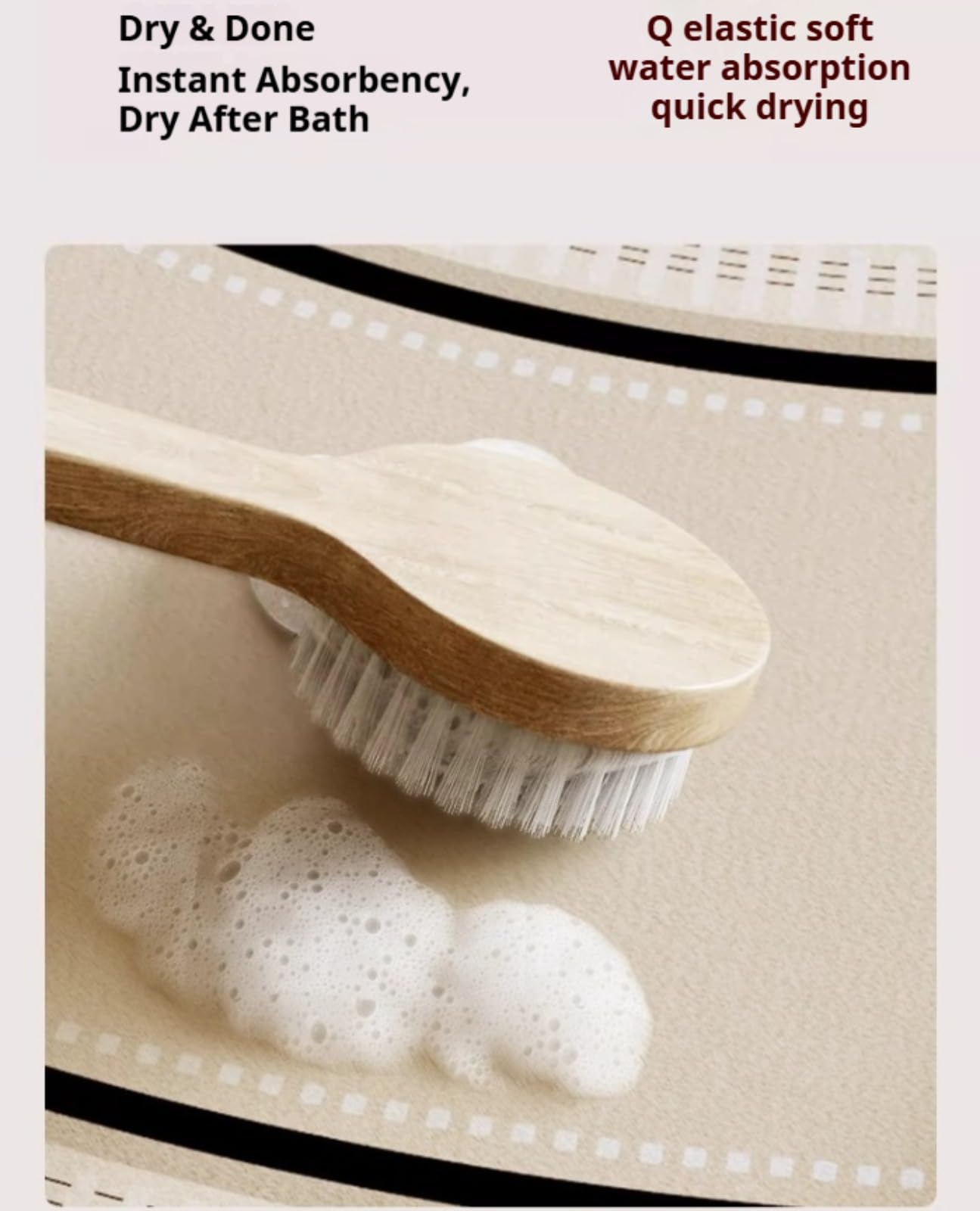 Tappetino da bagno in pietra diatomite, tappetino da bagno curvo assorbente da ad asciugatura rapida, tappeto da doccia curvo antiscivolo per il,tappeto da doccia curvo antiscivolo