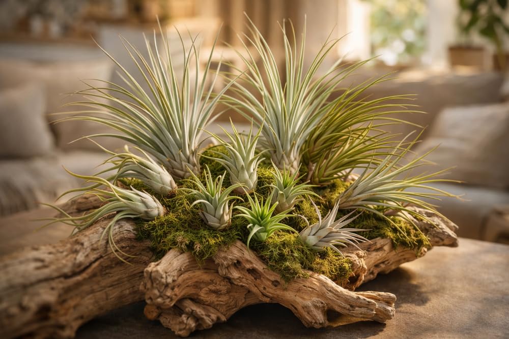 Lot de 24 Tillandsia (6 variétés x4) – Plantes aériennes 5–22 cm – Sans terre, faciles d’entretien – Broméliacées – Décoration maison, terrarium & cadeau – emballage sans plastique