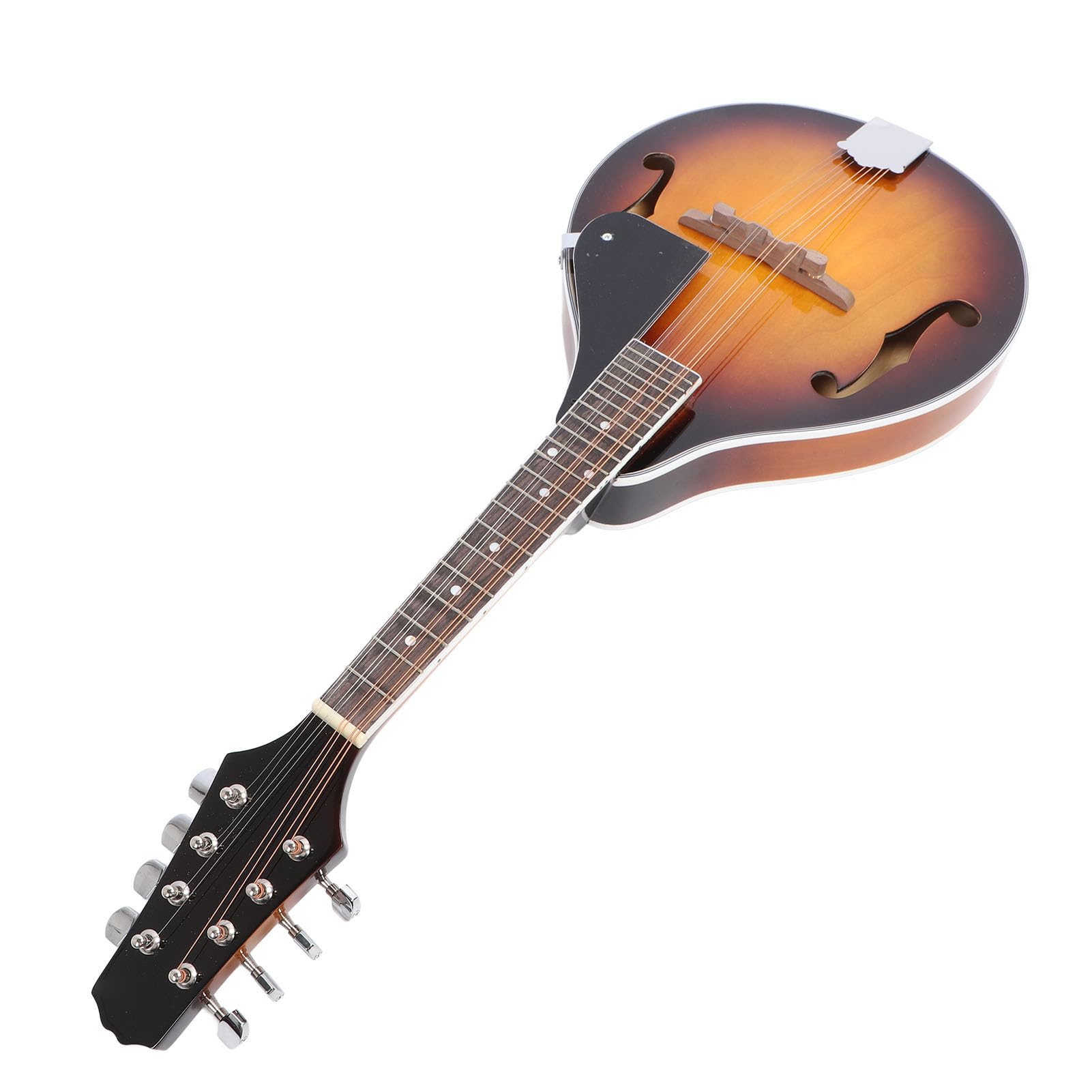 Mandolina en Forma de A, Mandolina Acústica de 8 Cuerdas con Bolsa de Cuerdas, Púas, Paño de Limpieza, para Diestros, Instrumento Musical