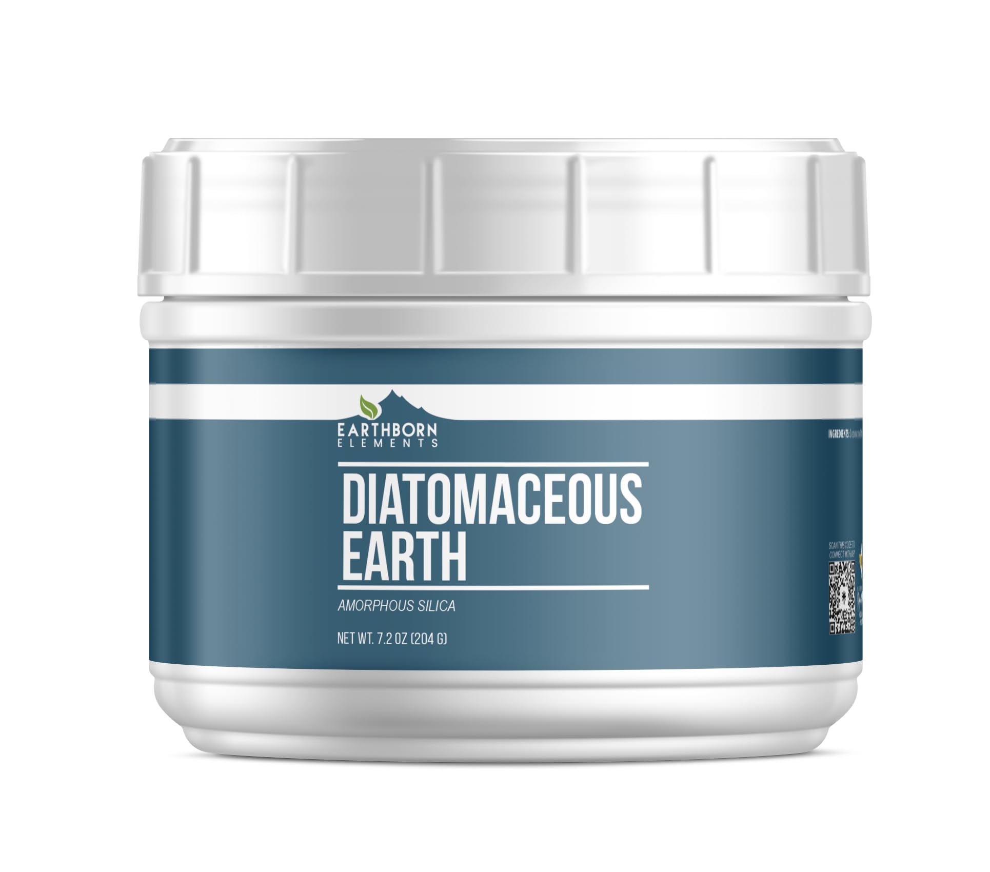 Earthborn Elements Diatomaceous Earth (7.2 oz), Resealable Container, Freshwater Amorphous Silica