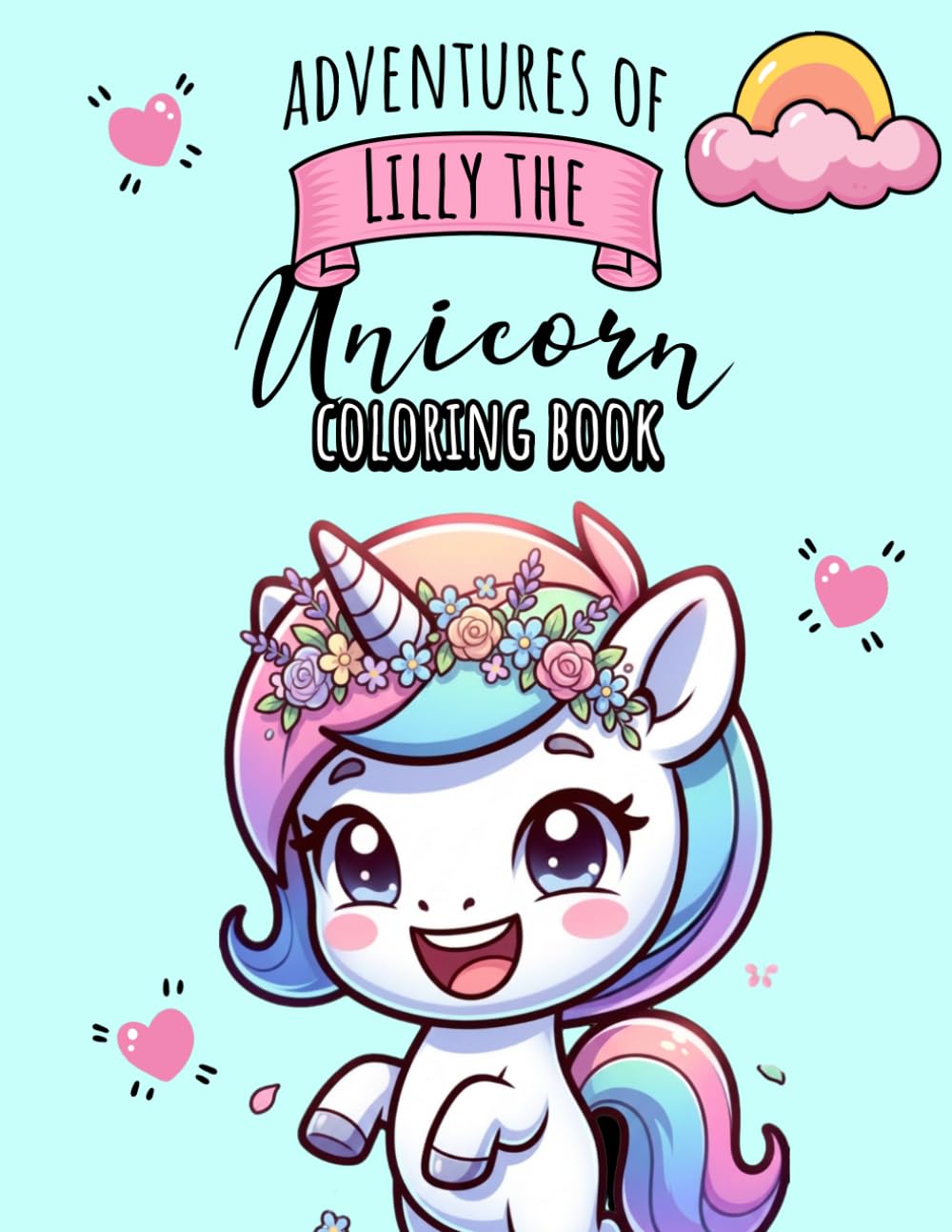 Adventures of Lilly the Unicorn Coloring Book: For Kids Ages 4-8 | 30 Unicorn Coloring Adventure Pages | Gifts for Kids | Birthday Kid's Gift
