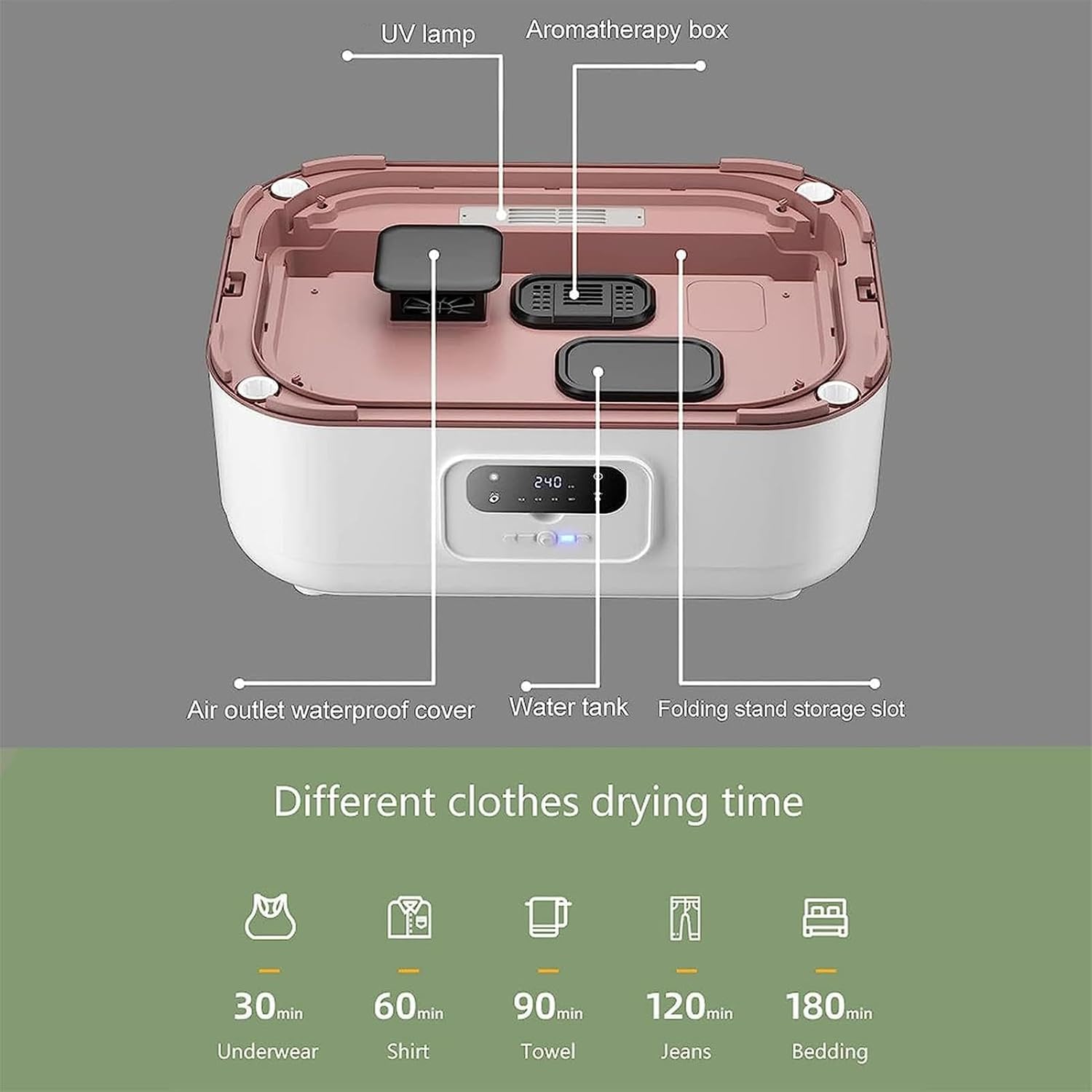 Vaporizador De Ropa, Plancha De Vapor Vertical Inalámbrica Automática con Clip para Eliminar Arrugas, Vapor De Secado Rápido para Ropa Y Tejidos, Diseño Plegable, Cuidado con 1 Botón.