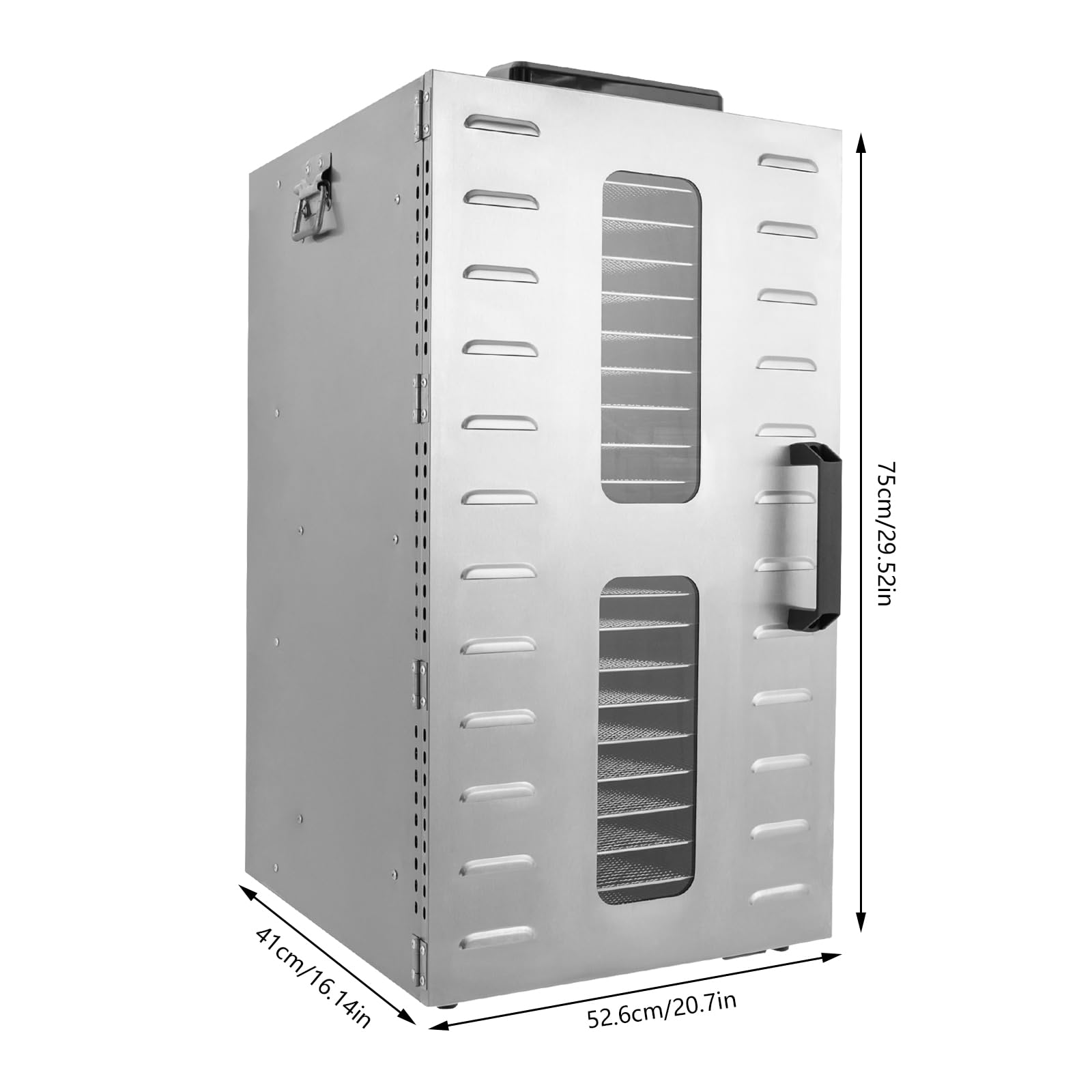 BANEBONE Commercial Grade 1600W Food Dehydrator Machine - 22 Stainless Steel Trays, 110lbs Capacity, 45dB Quiet Drying for Restaurants/Bakeries/Pet Food