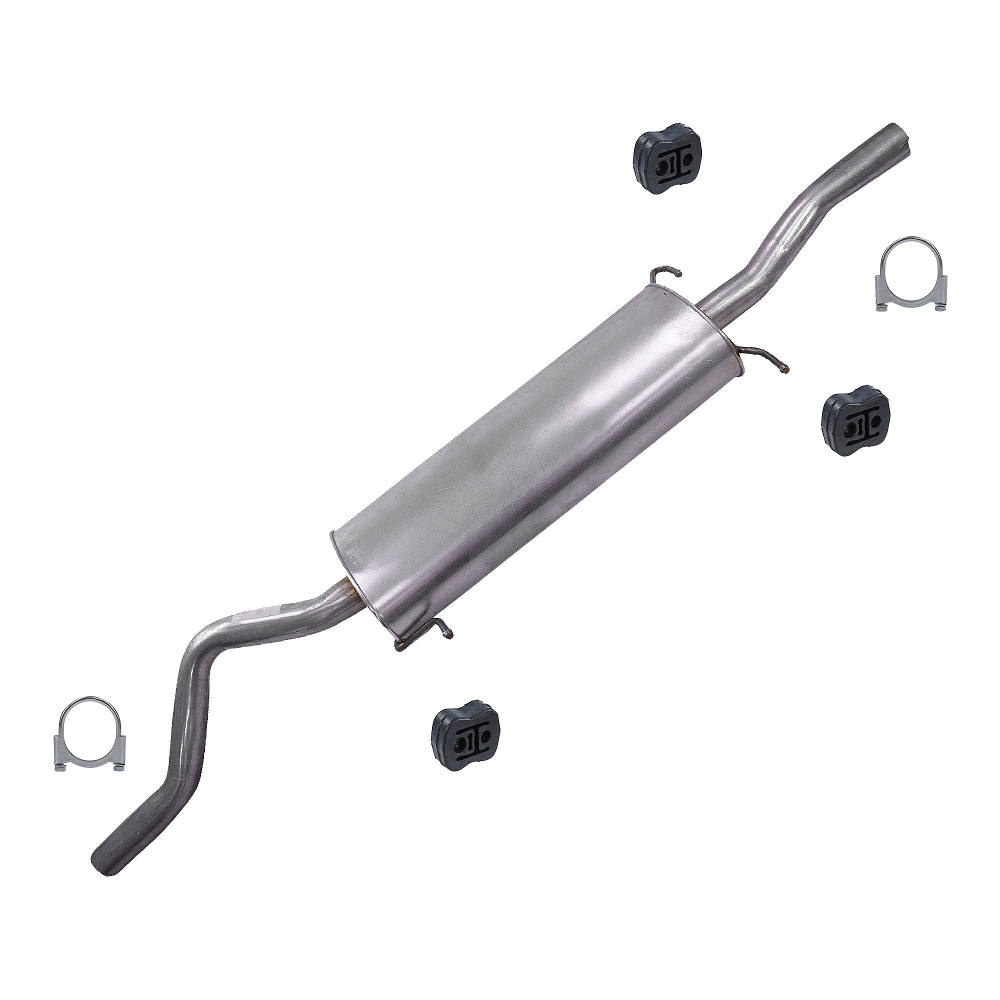 ATEC Germany Juego de silenciador de escape 1x 1x Silenciador central, 3x parachoques, 2x abrazaderas compatible con MERCEDES-BENZ VIANO (W639), VITO/MIXTO furgoneta (W639), VITO autobús (W639)