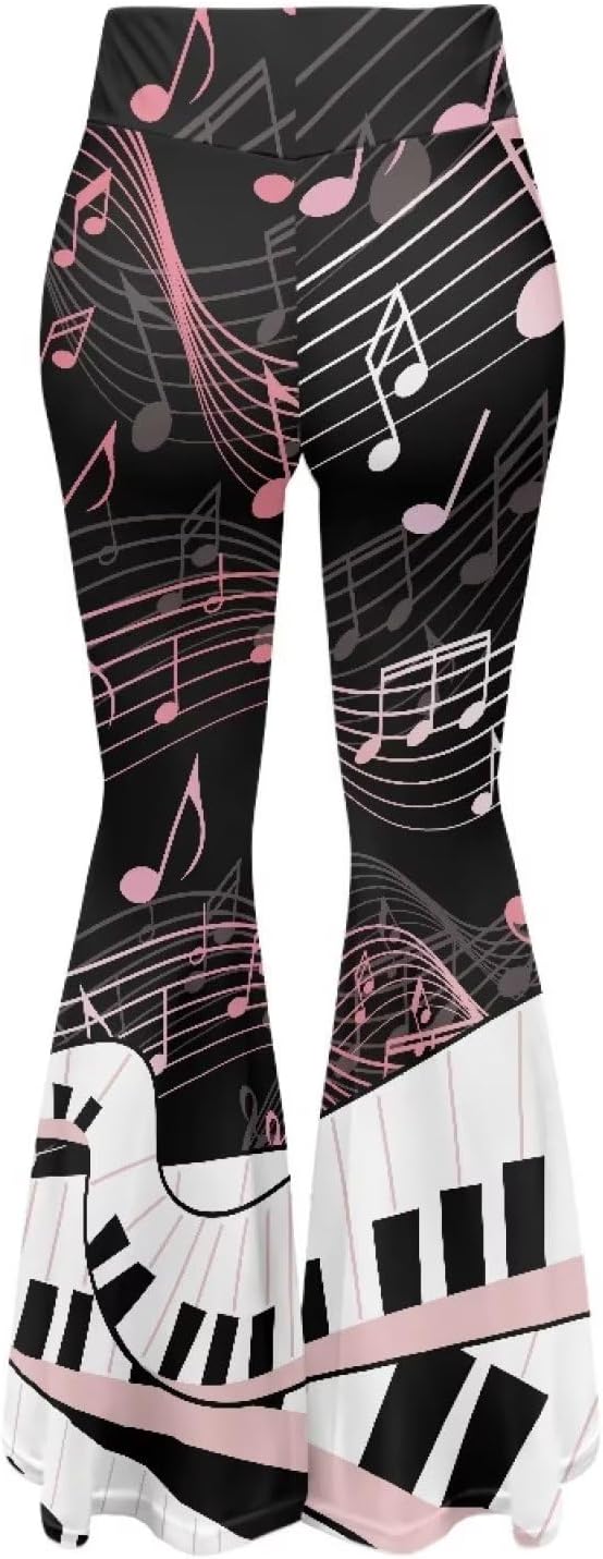 Leggings for Women with Flared Bottoms Flare Yoga Pants High Waist Tummy Control, Athletic Workout Gym Wear
