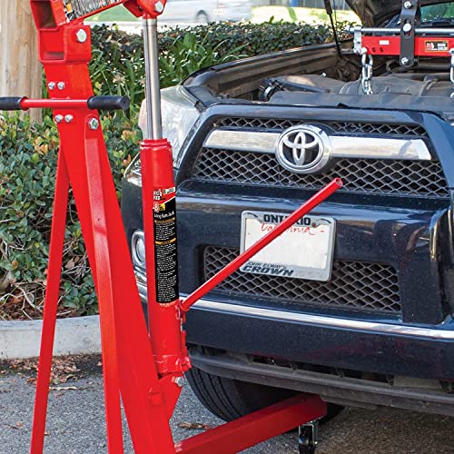 BIG RED T30808 Torin Hydraulic Long Ram Jack with Double Piston Pump and Clevis Base (Fits: Garage/Shop Cranes, Engine Hoists, and More): 8 Ton (16,000 lb) Capacity, Red by BIG RED - Image 7