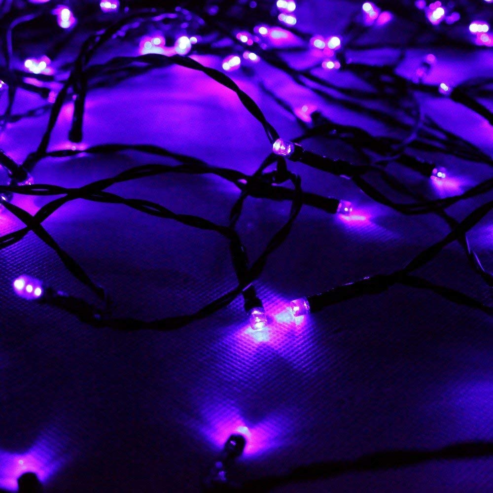 Luci di Natale USB, Catena Luminosa a 20 M e 200 LED, Luci Impermeabili con Cavo in Rame per Albero di Natale, Camera da Letto, Feste e Decorazioni per Interni (viola)
