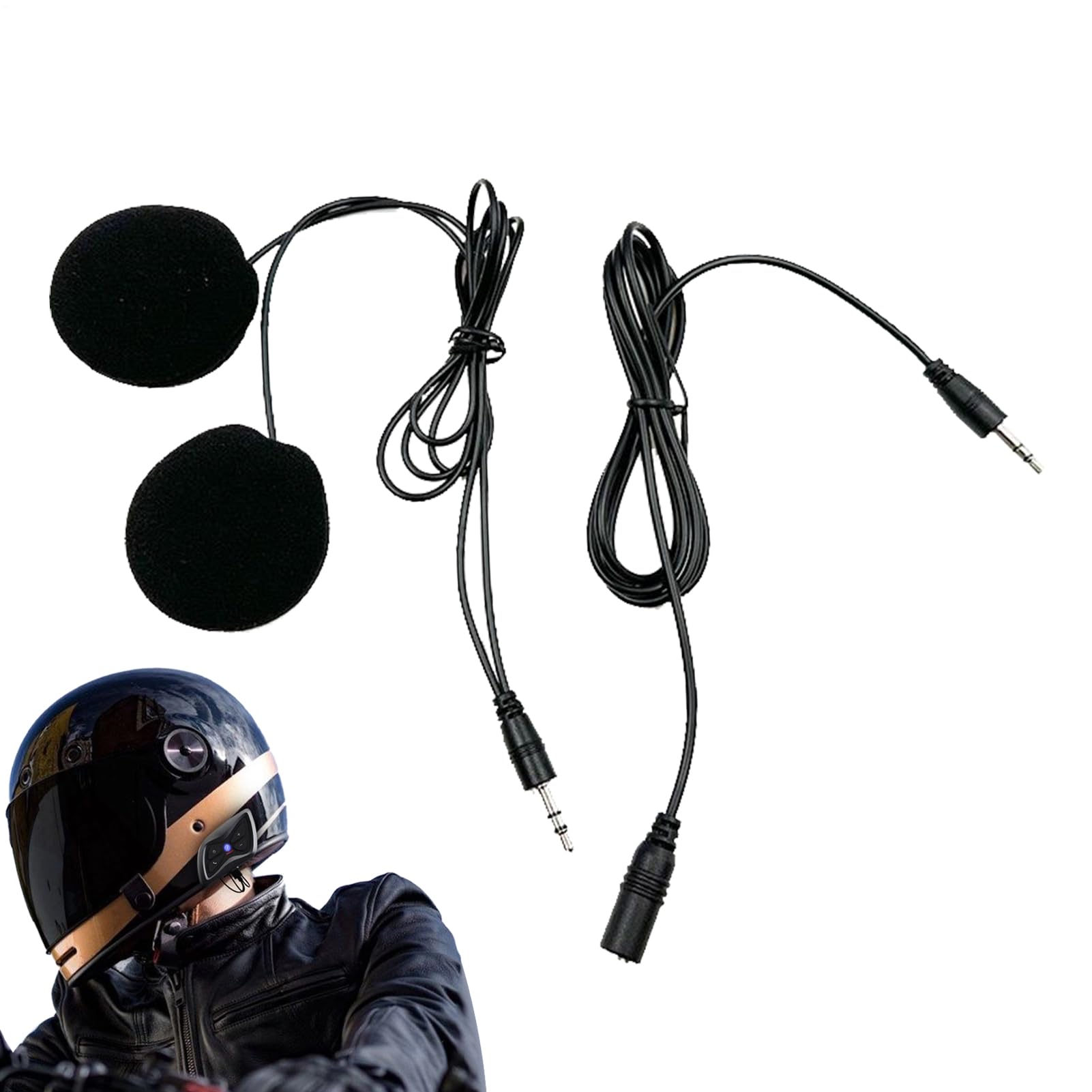 Genérico Altoparlanti per casco da motocicletta: microfono per casco senza fili, audio ad alta fedeltà | Dispositivo di comunicazione di cancellazione del rumore per moto da neve, moto sport