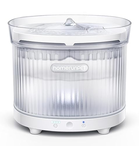 Homerunpet Cordless Cat Water Fountain, 7800mAh Battery, 30-Day Runtime, Easy-Clean