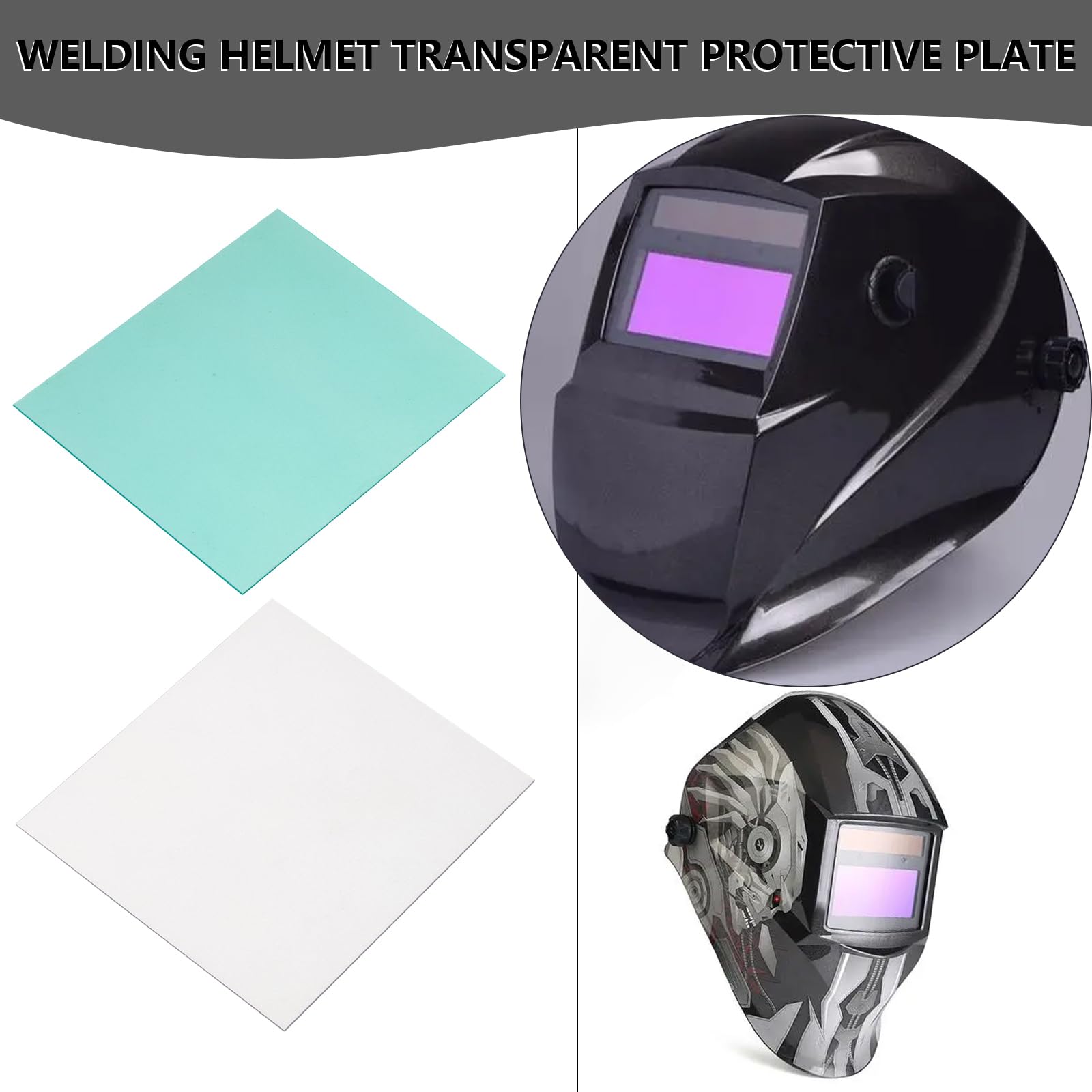 OTOTEC 15pcs Welding Protective Lens Welding Helmet Lens Replacement Welding Helmet Transparent Protective Plate Spare Replacement Lens 138x122x1mm - Image 2