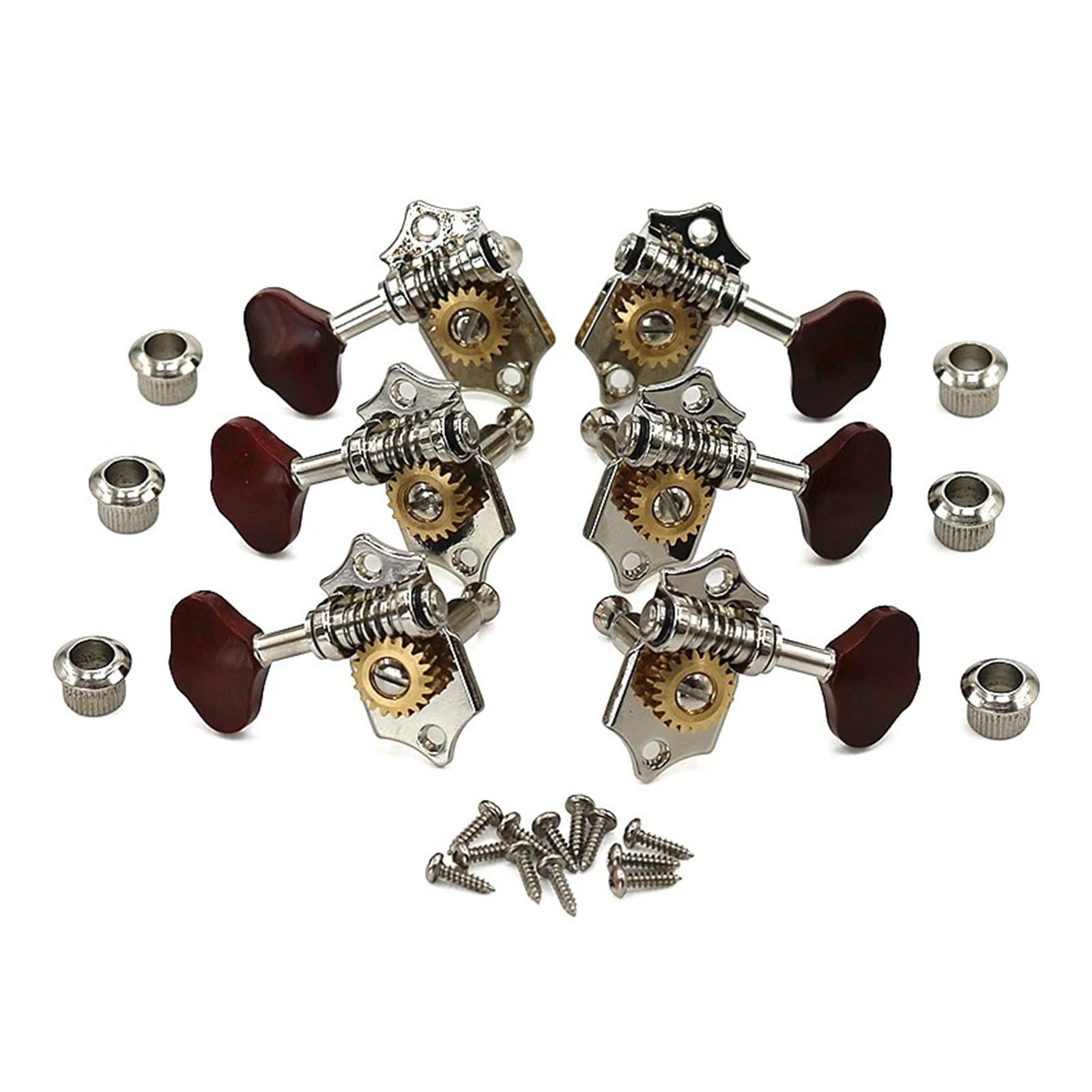 Corde for chitarra Piroli Accordatori Teste di macchine Classici Tipo aperto Retro for chitarra acustica folk 3L 3R Chrome