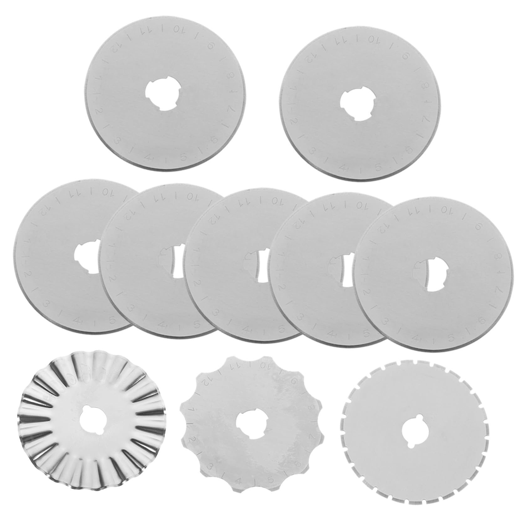 Lames de coupe pour quilting Homoyoyo en acier argenté avec dix pièces faciles à installer