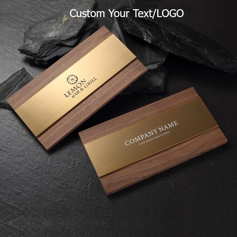 Letrero de madera personalizado para puerta – Placa personalizada de oficina o estudio en casa – Placa de identificación premium o letrero de número de casa para negocios, entrada o uso en la pared
