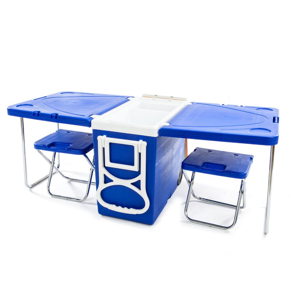 multi function rolling cooler picnic camping