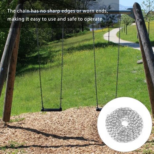 8 meter 1.2mm Kette Edelstahl 304 Hochbelastbare Geschweißte Kettenglieder zum Aufhängen von Zäunen, Edelstahlkette Starke, Stahlkette Schwenkkette Kette aus Stahl, Maximale Belastung 10KG