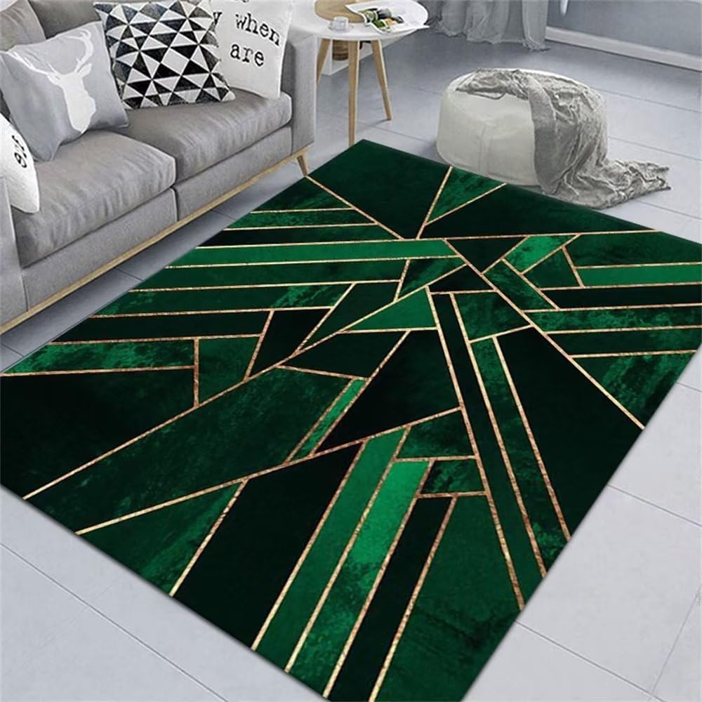 Tapis de jeu enfant vert 120x160cm design minimaliste pour intérieur et extérieur