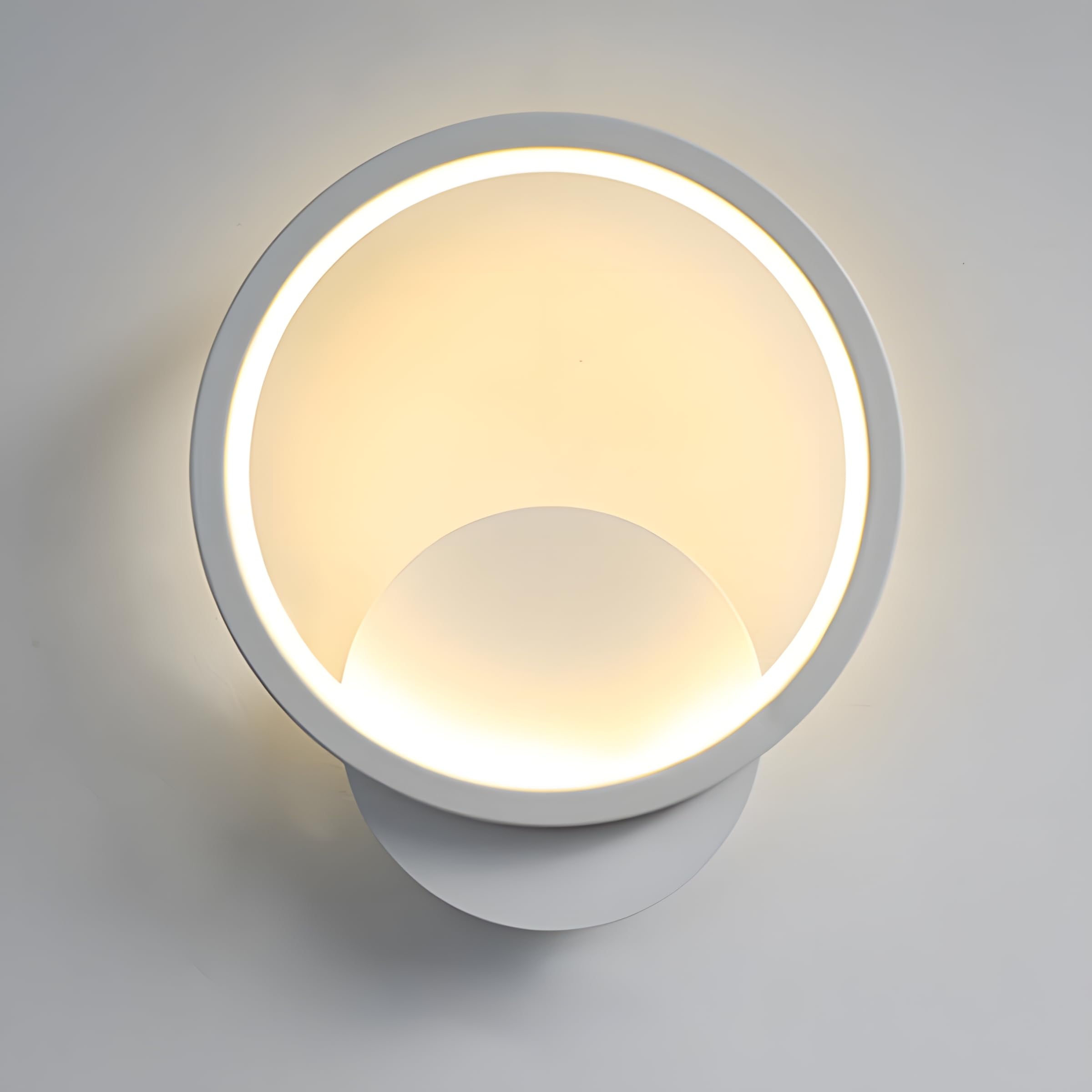 Ztwleed Option 4 Led Wall Light Indoor,12W 1400Lm Modern Round Wall Lamp 3000K/4000K/6000K,White For Bedroom Living Room Hallway,110-240V