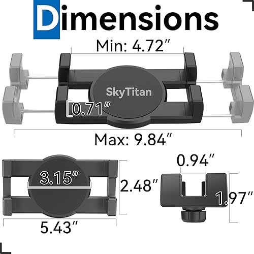 Miniatura 7 de Soporte de tableta Soporte de abrazadera Soporte de repuesto para iPad 0.669 in Adaptador de montaje de bola