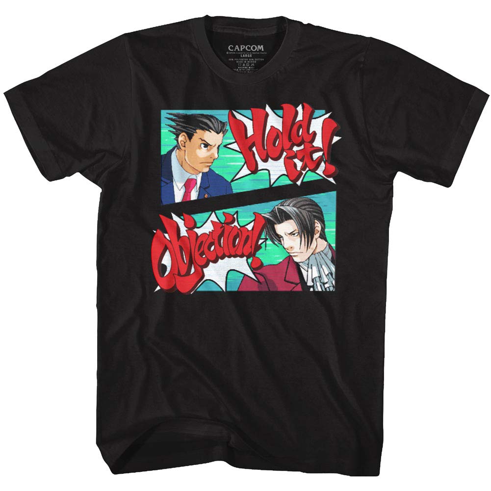 American ClassicsAce Attorney 2001 Capcom Adventure Video Game Hold It Objection Adult Tshirt Tee