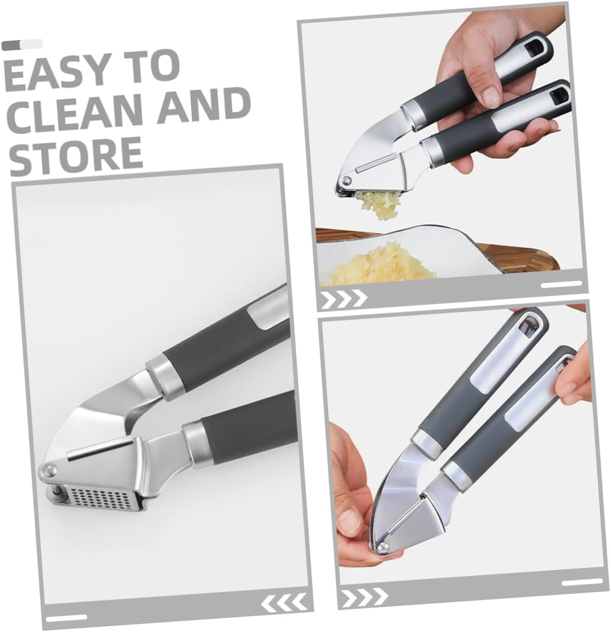 Manual Stainless Steel Garlic Press Handheld Kitchen Garlic Mincer Crusher for Home Cooking Ginger Crushing Tool