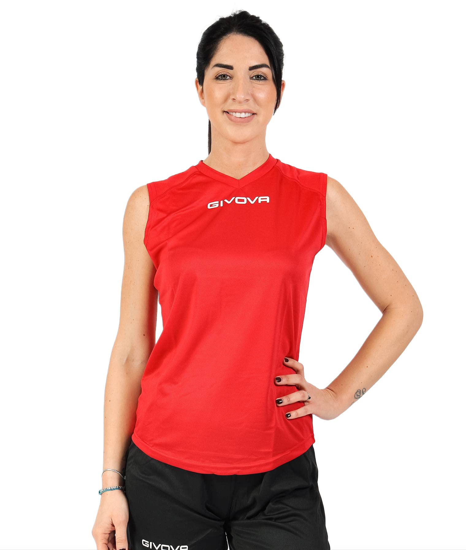 Givova ONE RED SLEEVELESS SHIRT Size L