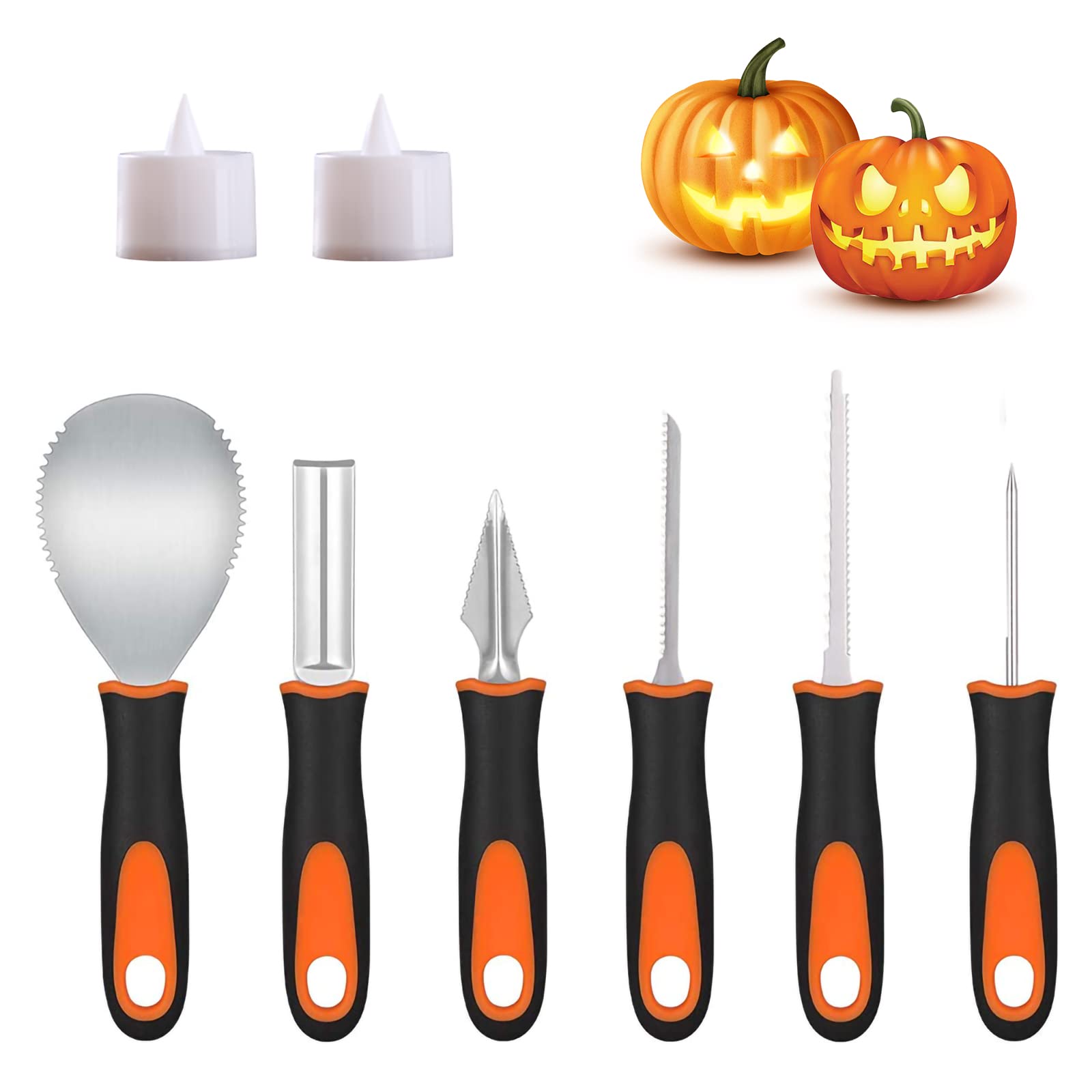 Buy Aitesuo Halloween Pumpkin Carving Kit, 6 Pieces Heavy Duty
