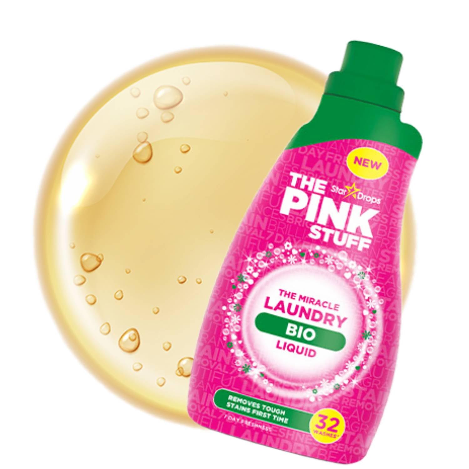 The Star Drops Pink Stuff Miracle Detergenti Multiuso Per L'igiene Della Casa (6, Detergente Bio Per Il Bucato 30 Lavaggi 960 Ml)